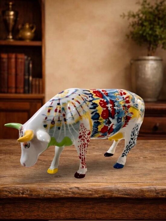 CowParade Other - CowParade Udderly Groovy Lady Belle Bennett #9170 Tie Dye Cow 2000 Westland